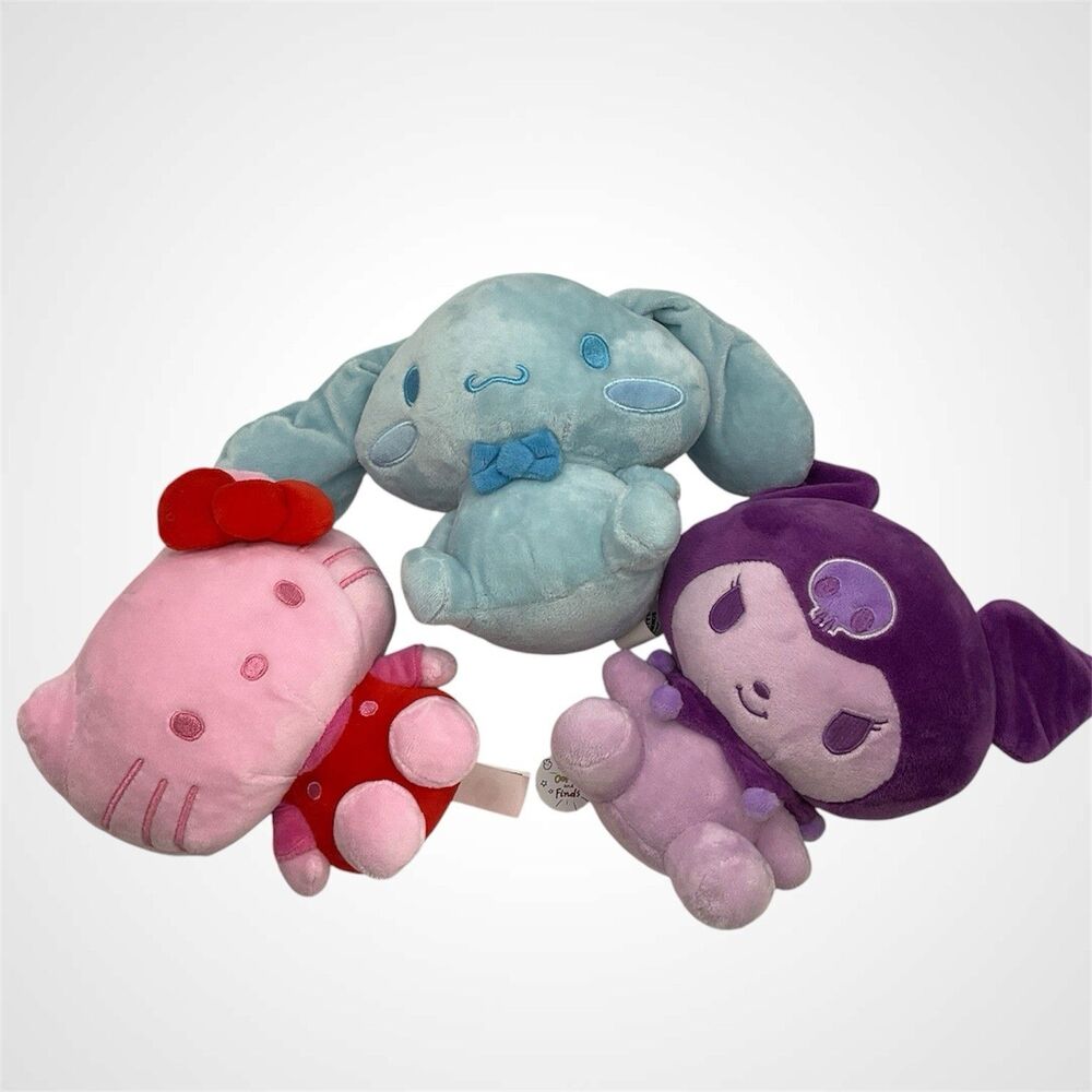 Hello Kitty and Friends - Cinnamoroll & Kuromi Plush 8 Inch Lot Of 3